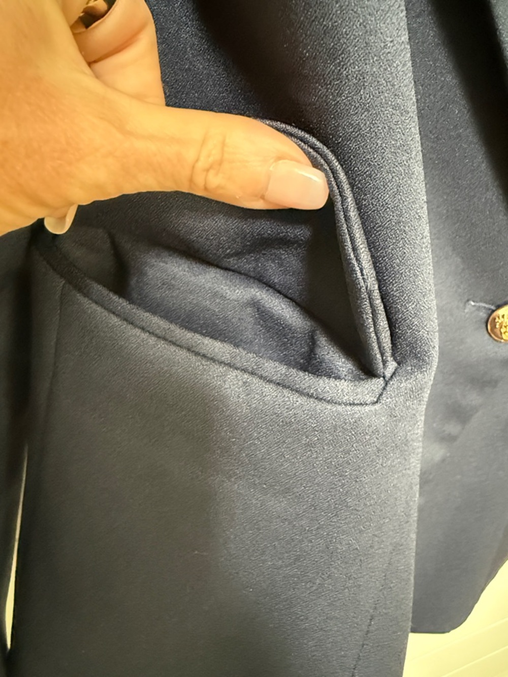 Lioness Navy Double-Breasted Blazer with Gold Buttons - Picture 5 of 8